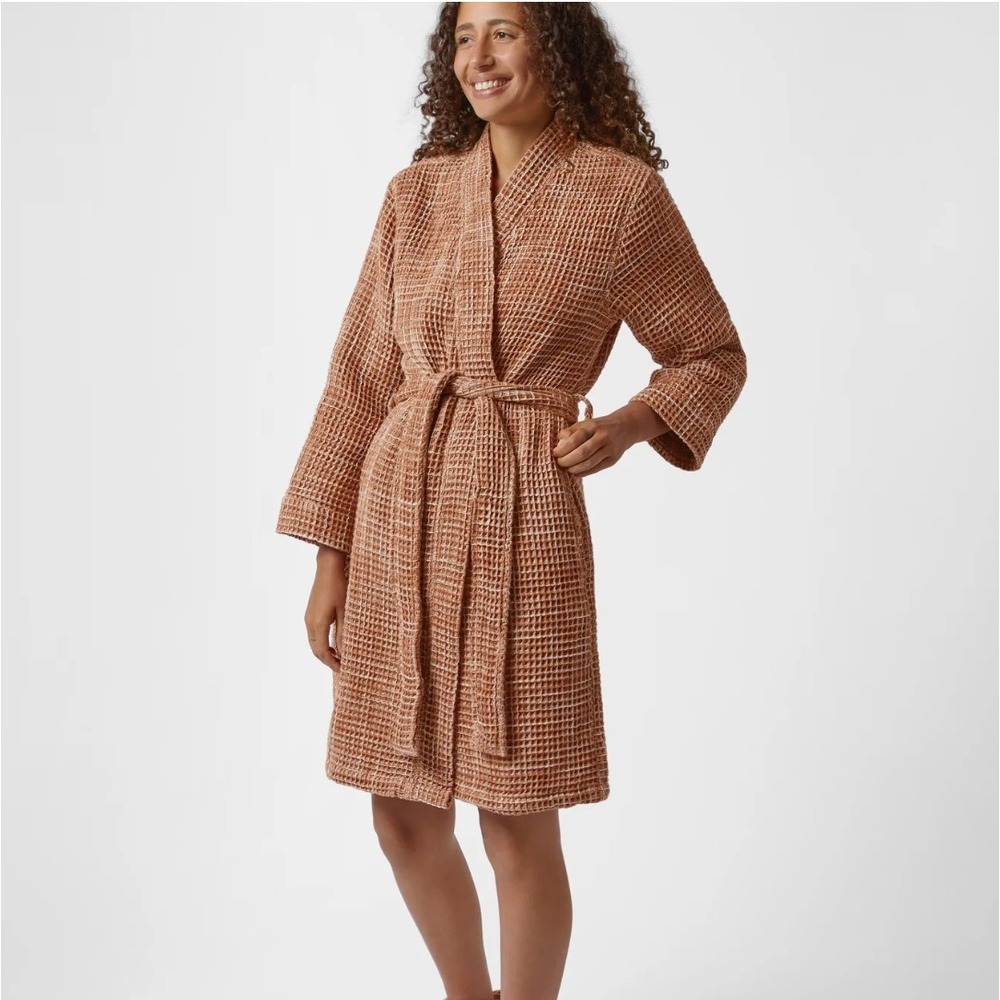Parachute Waffle Robe XL Terracotta Cotton Spa Bathrobe Loungewear Minimalist
